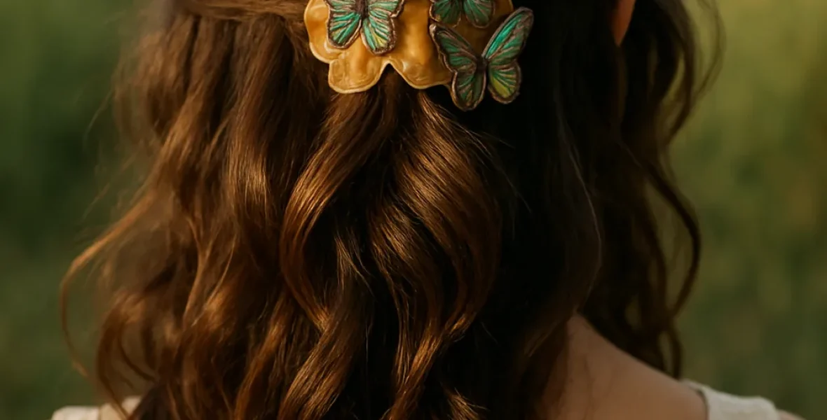 hårklämma med fjäril - ett måste för svenska sommaren